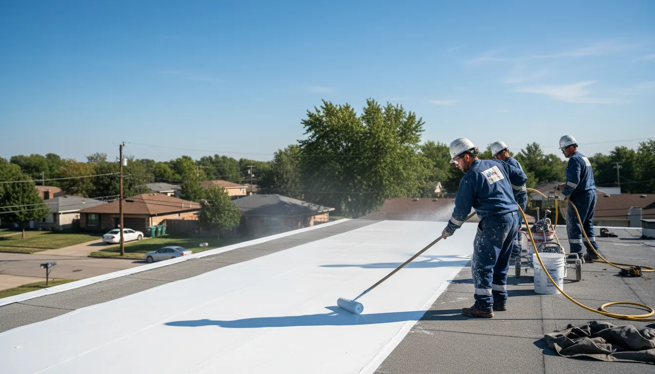Commercial roof coating in Piqua, KS near me
